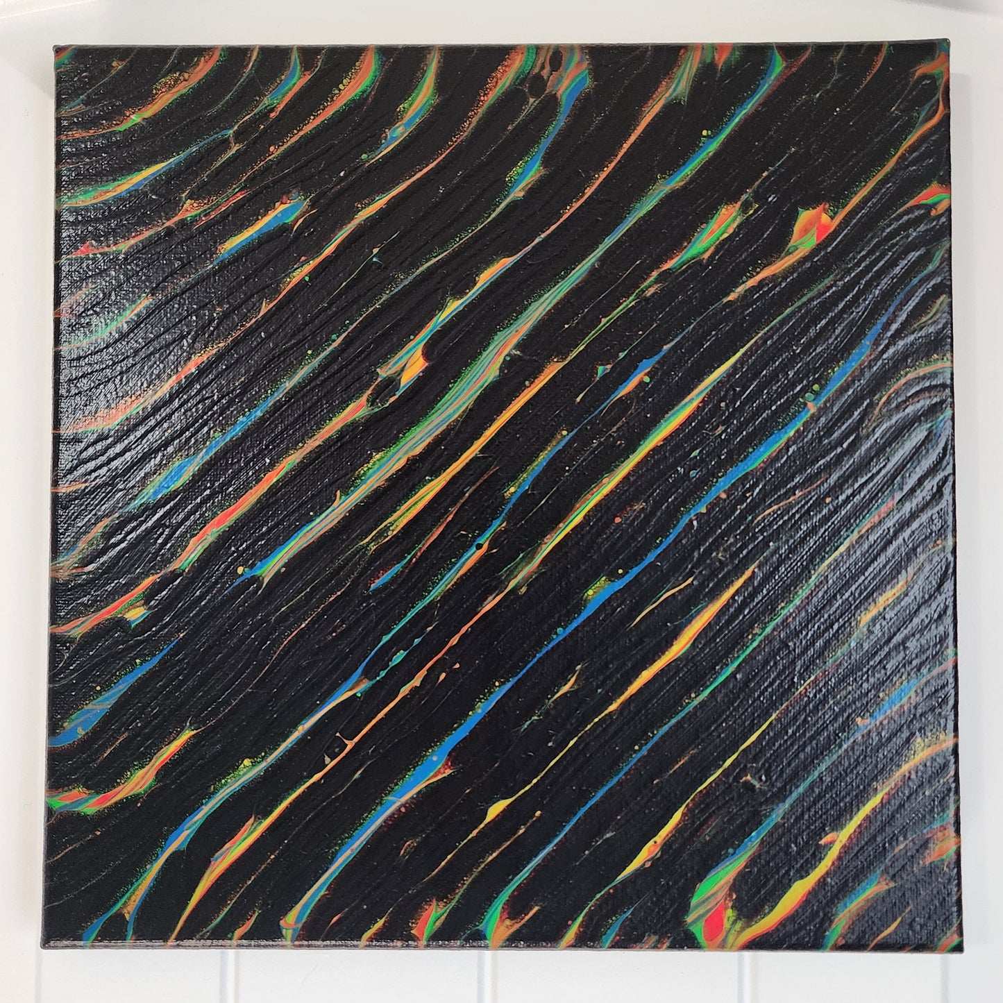10x10 Neon Stripes Painting