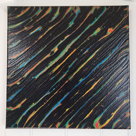 10x10 Neon Stripes Painting
