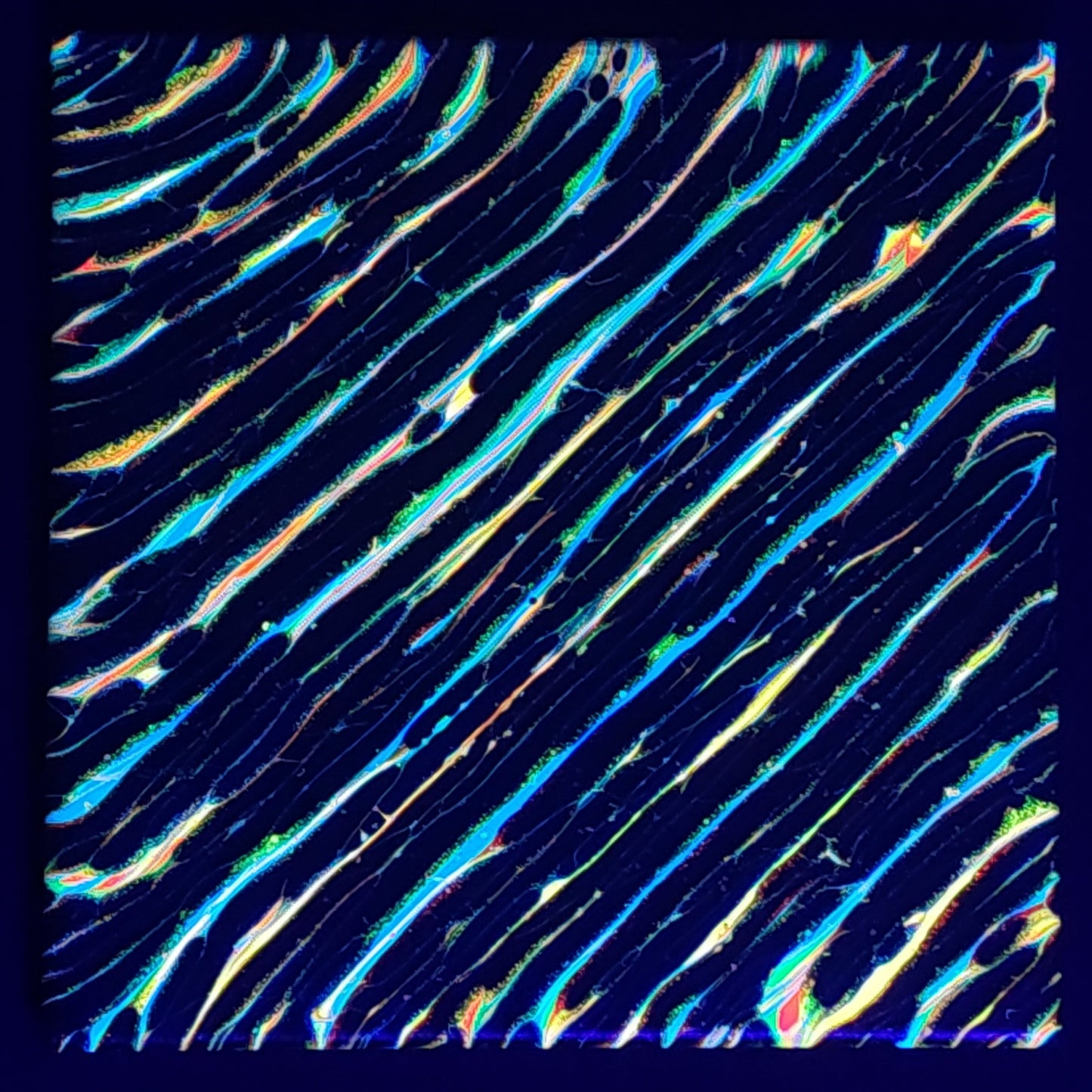 10x10 Neon Stripes Painting