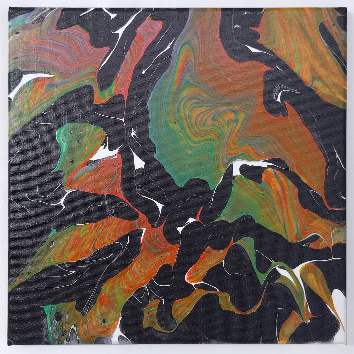 10x10 Split Neon Fluid Painting