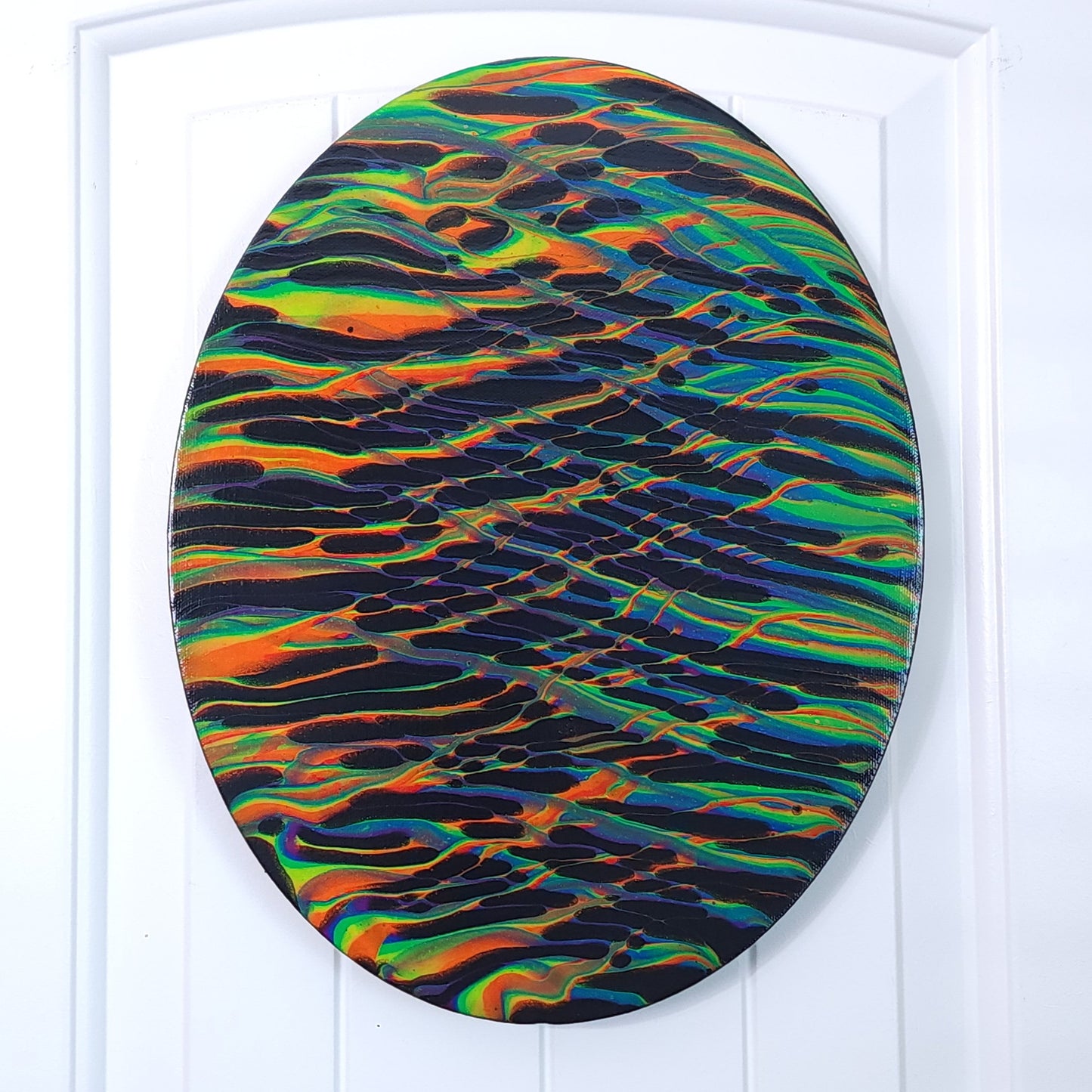 11x14 Oval Neon Painting