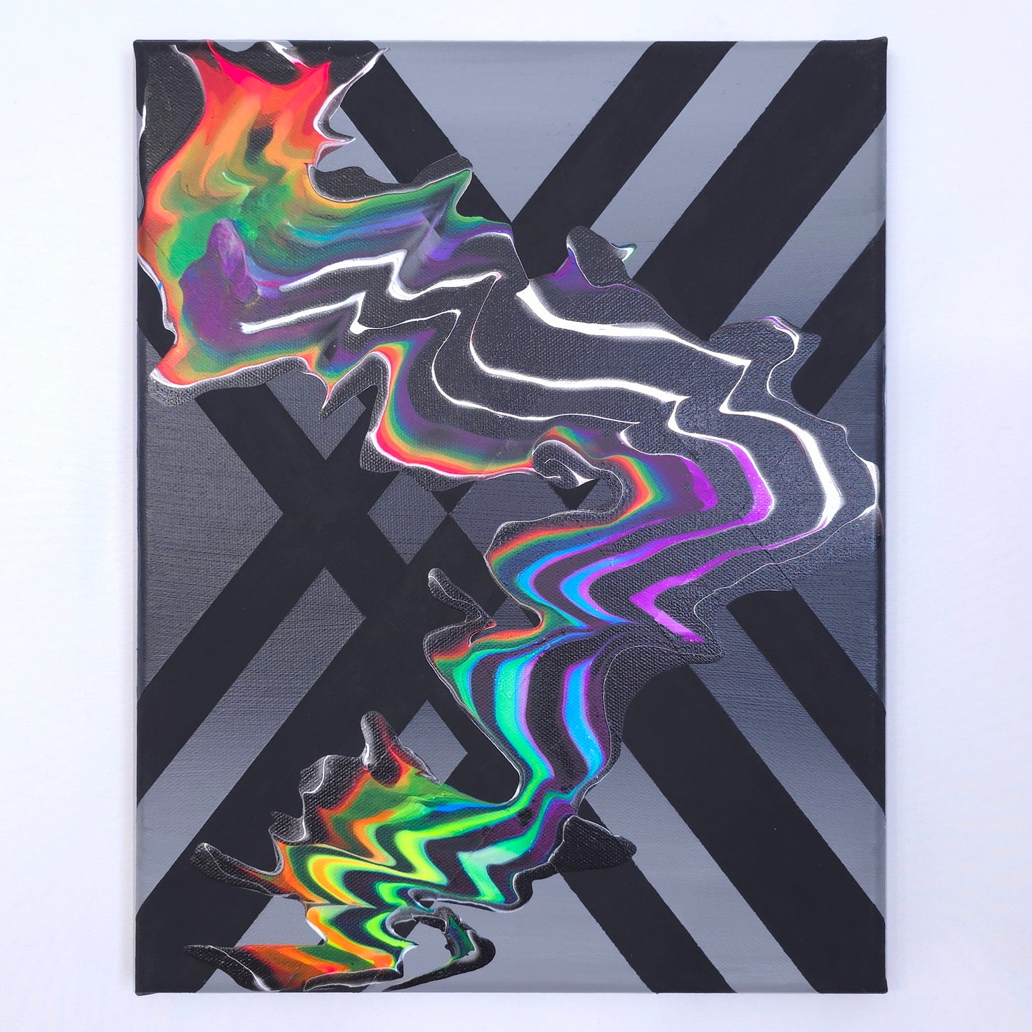 11x14 Rainbow Fox Painting