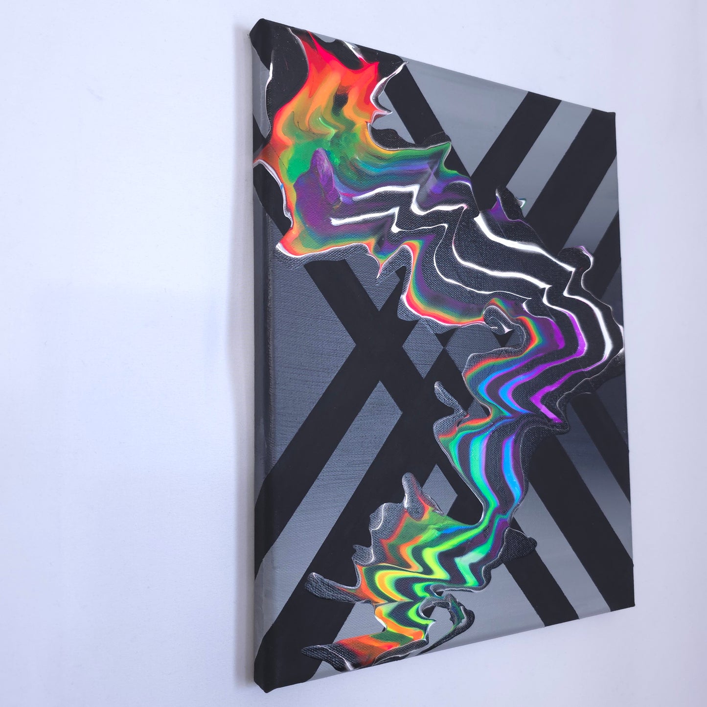 11x14 Rainbow Fox Painting