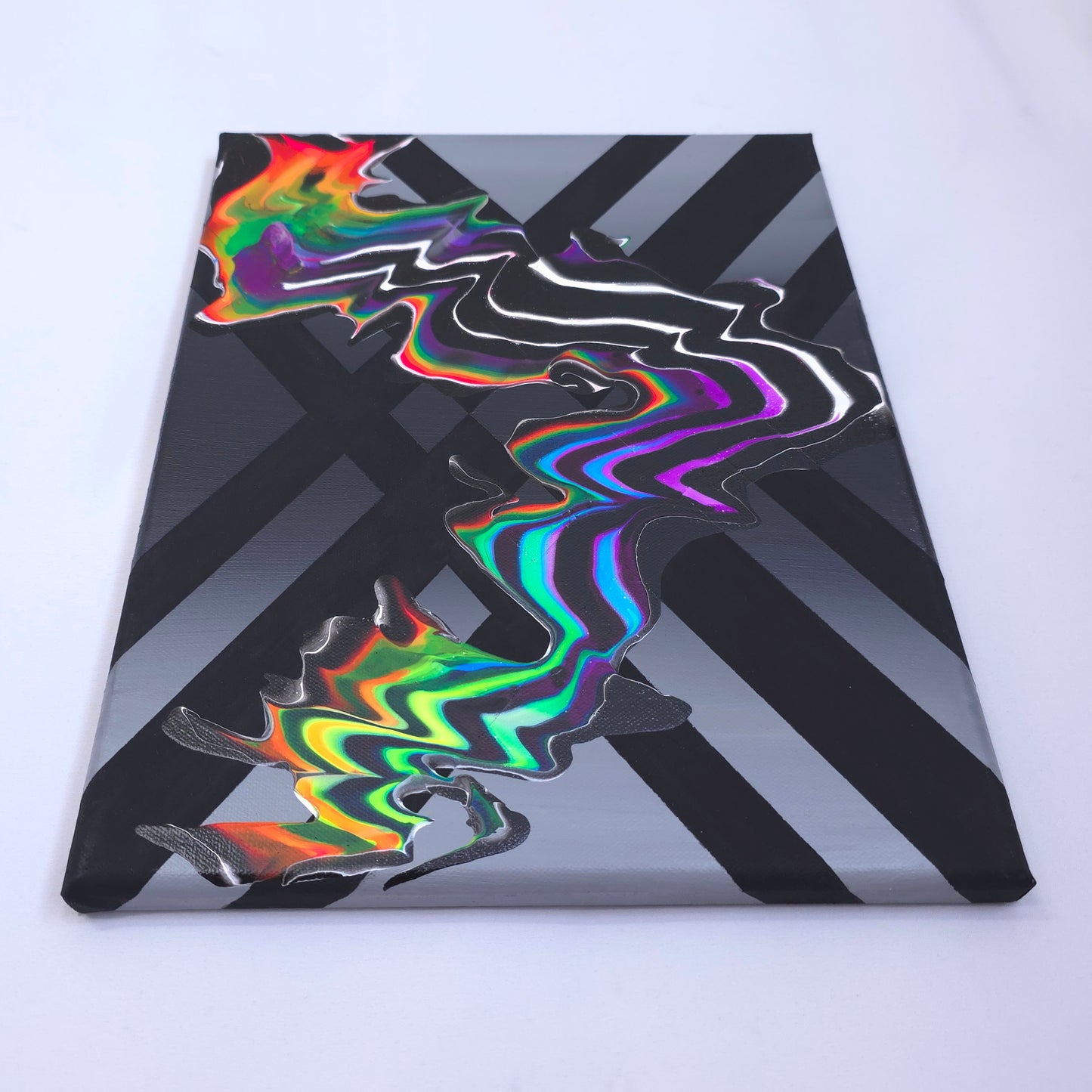 11x14 Rainbow Fox Painting
