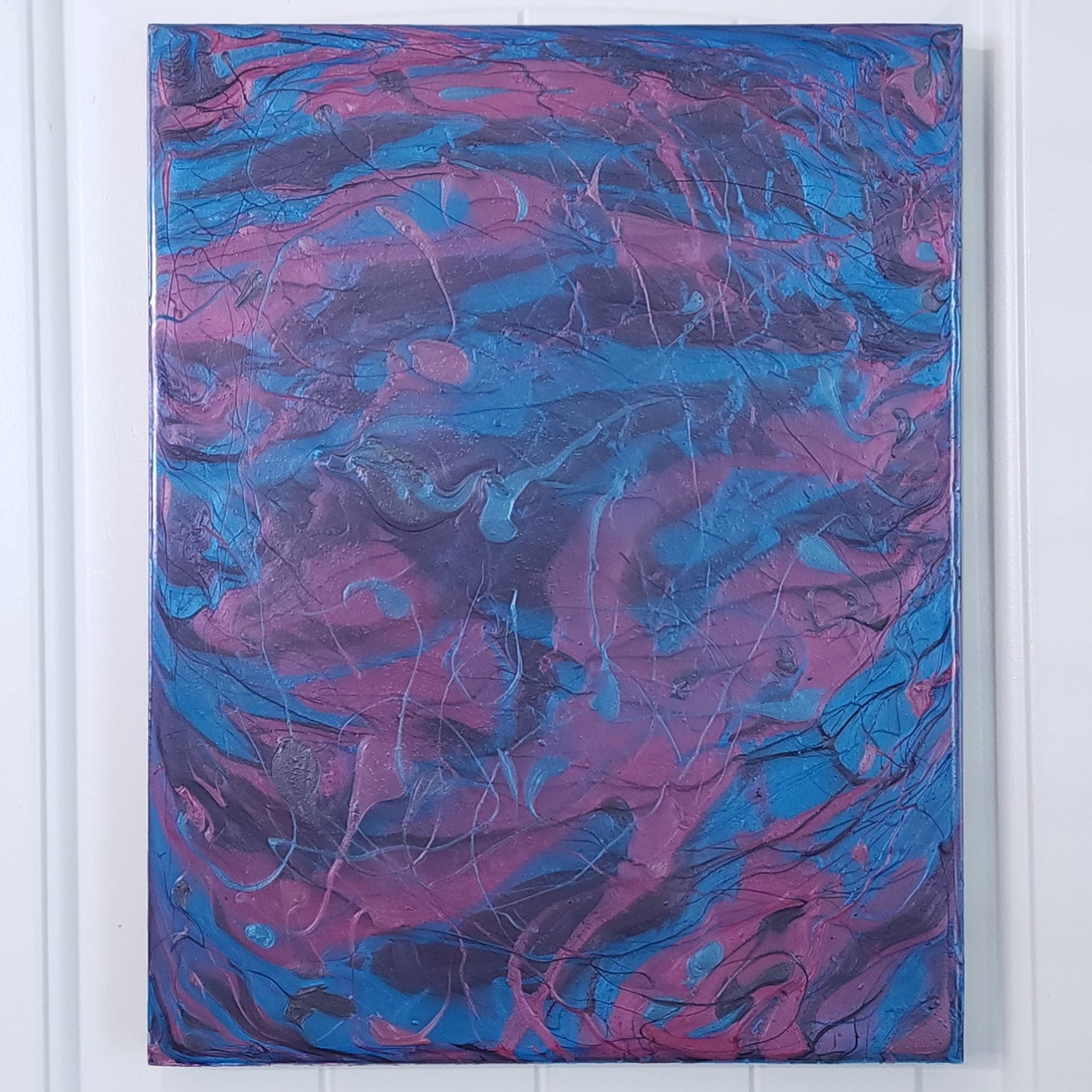 11x14 Blue/Pink Panel Painting