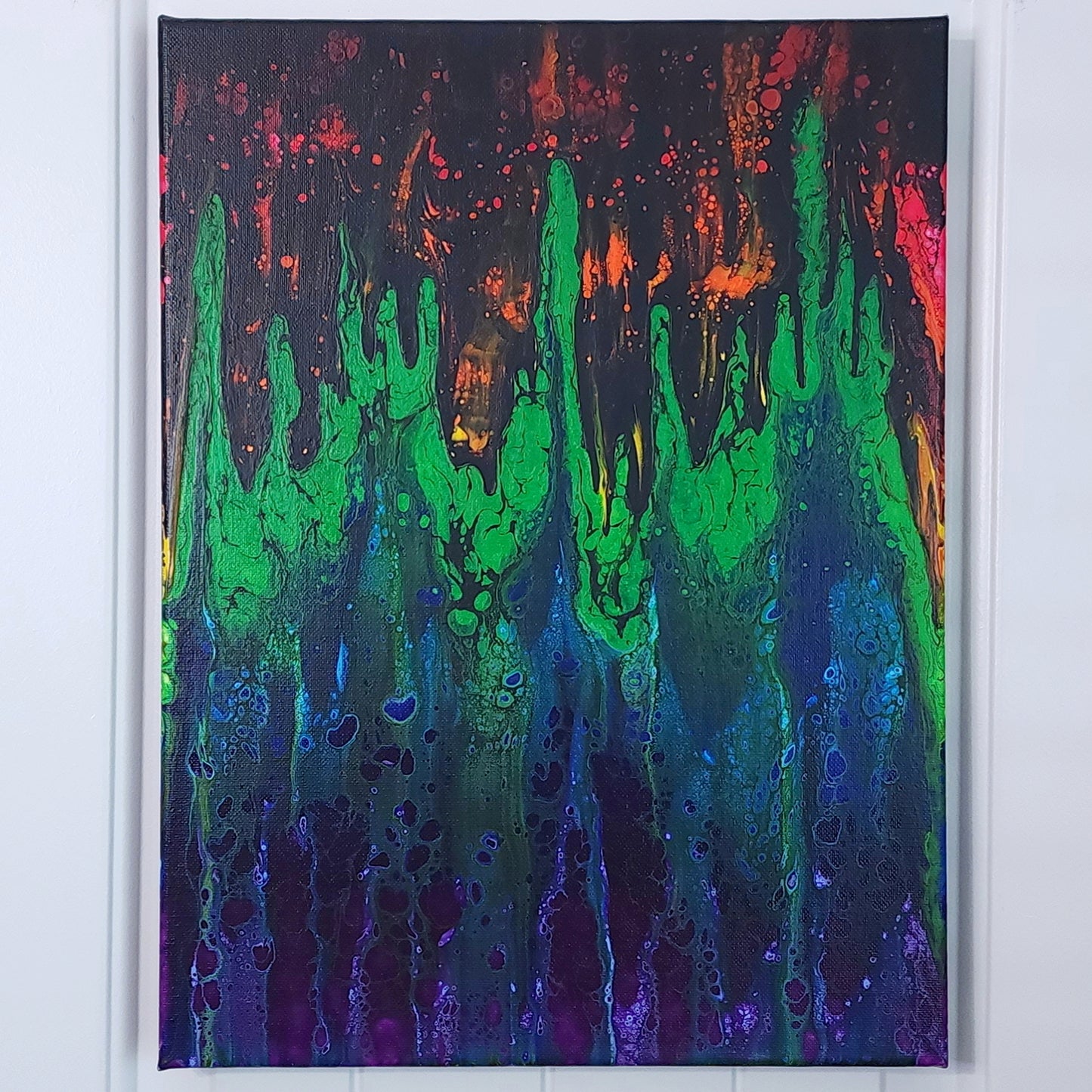12x16 Rainbow Swipe Painting