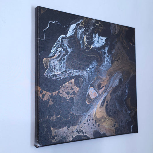 12x12 in. Metallic Fluid Painting