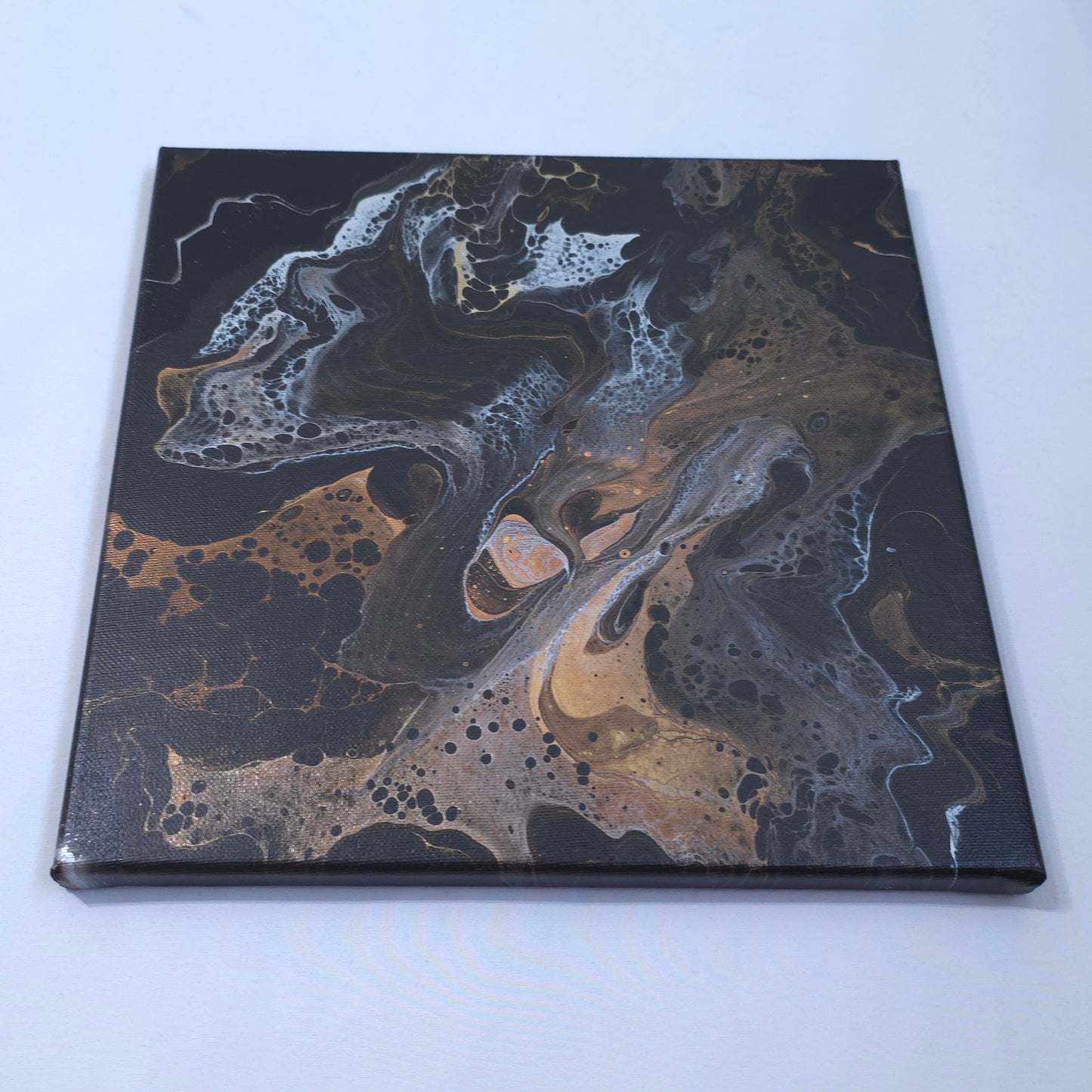 12x12 in. Metallic Fluid Painting