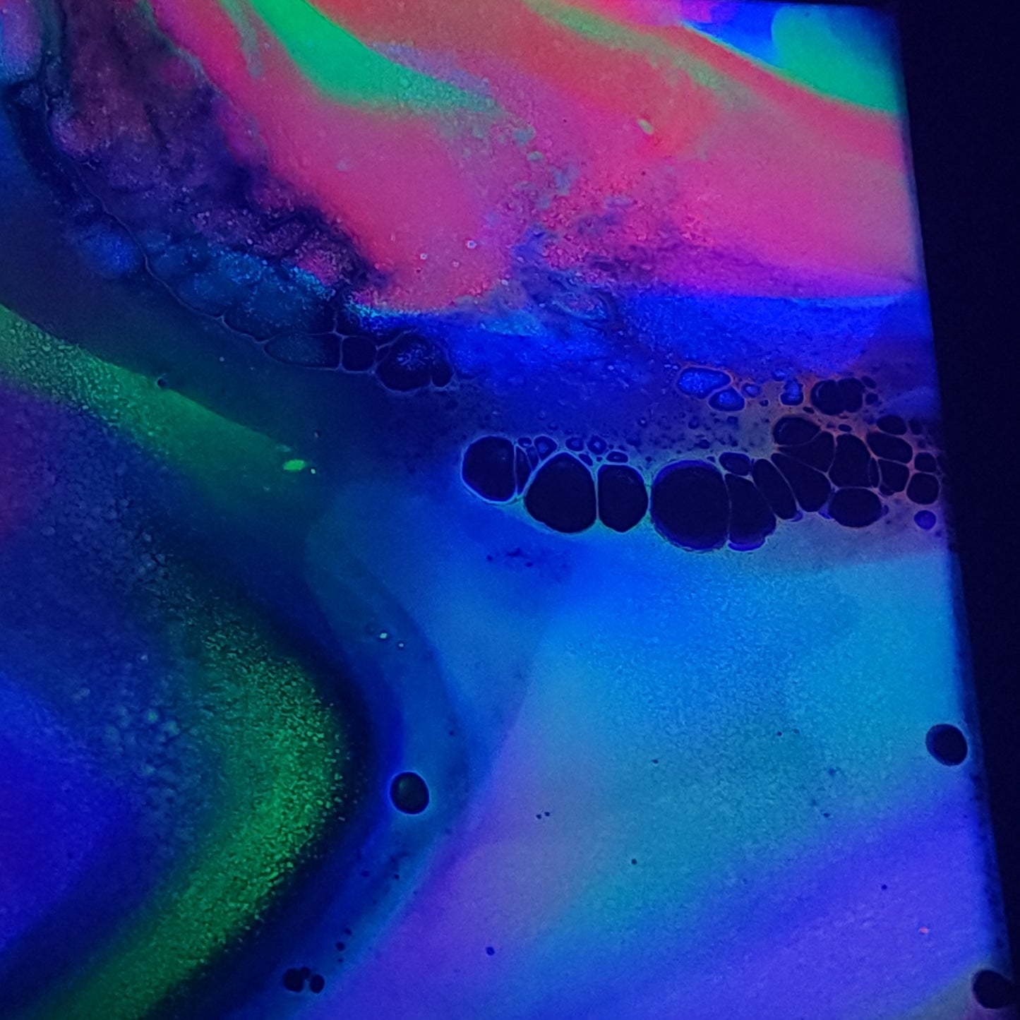 6x6 Gallery Wrapped Fluid Neon Painting