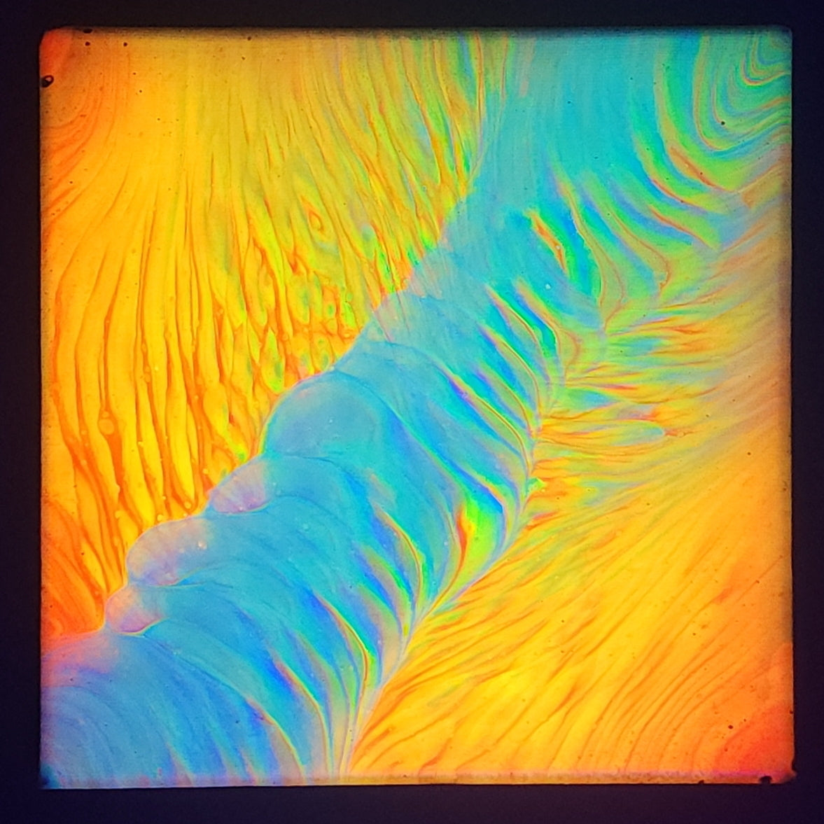 8x8 "Neon Lava Lake" Painting