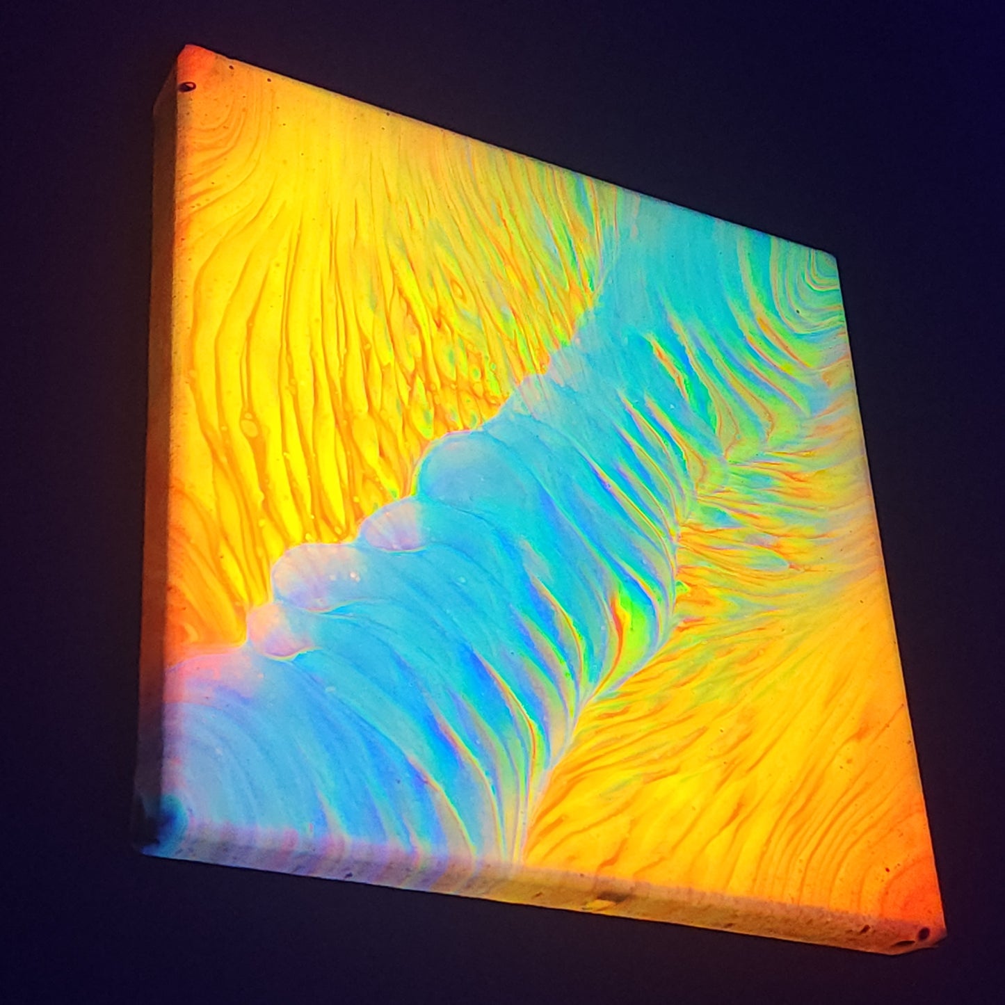 8x8 "Neon Lava Lake" Painting