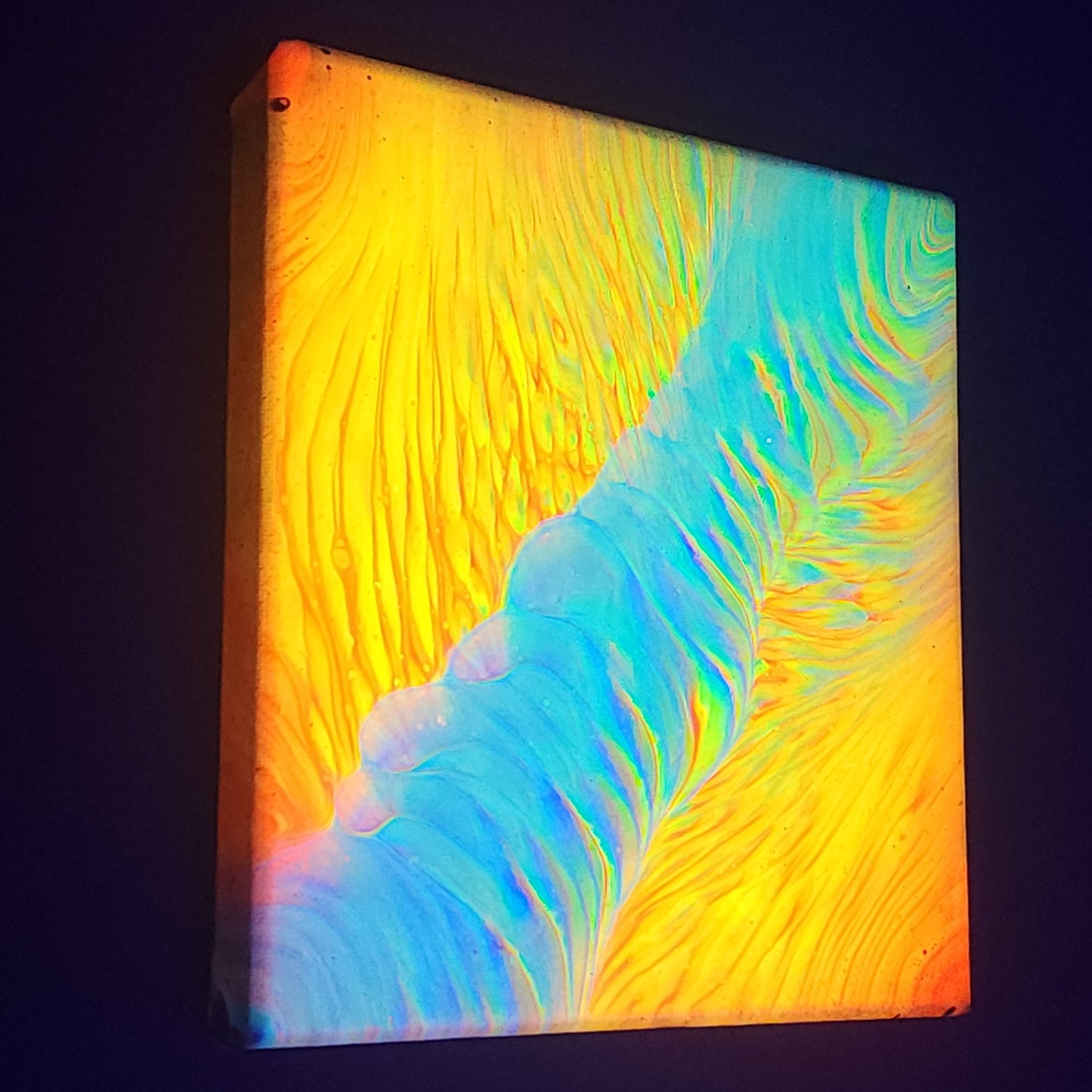 8x8 "Neon Lava Lake" Painting