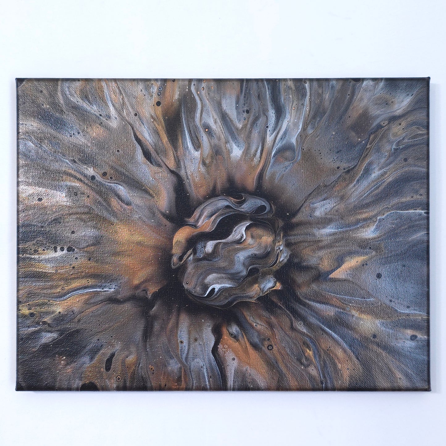9x12 in. Iridescent Burst Fluid Painting
