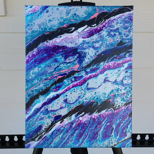 9x12 Gallery Wrapped "Geode" Painting