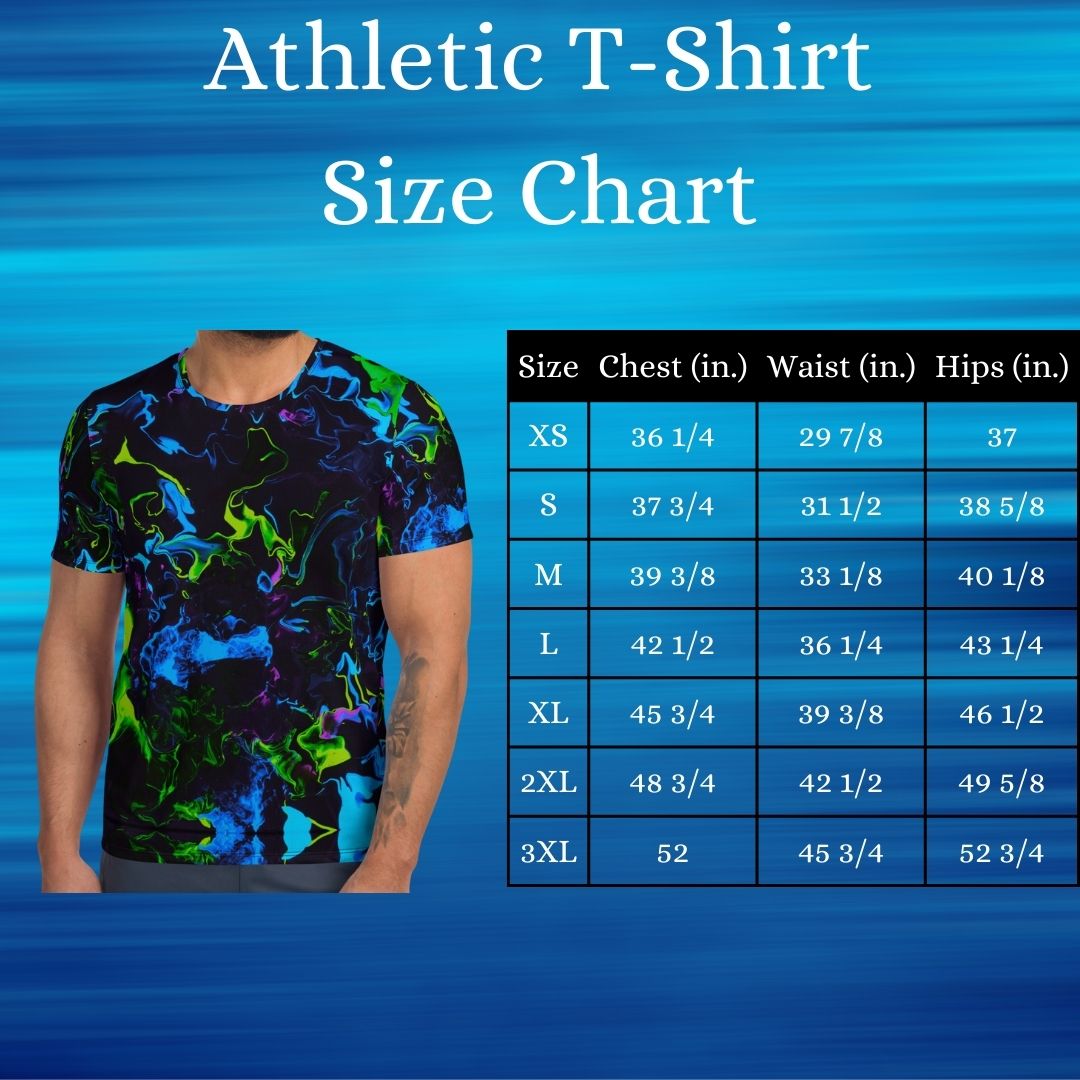 athletic t-shirt size chart