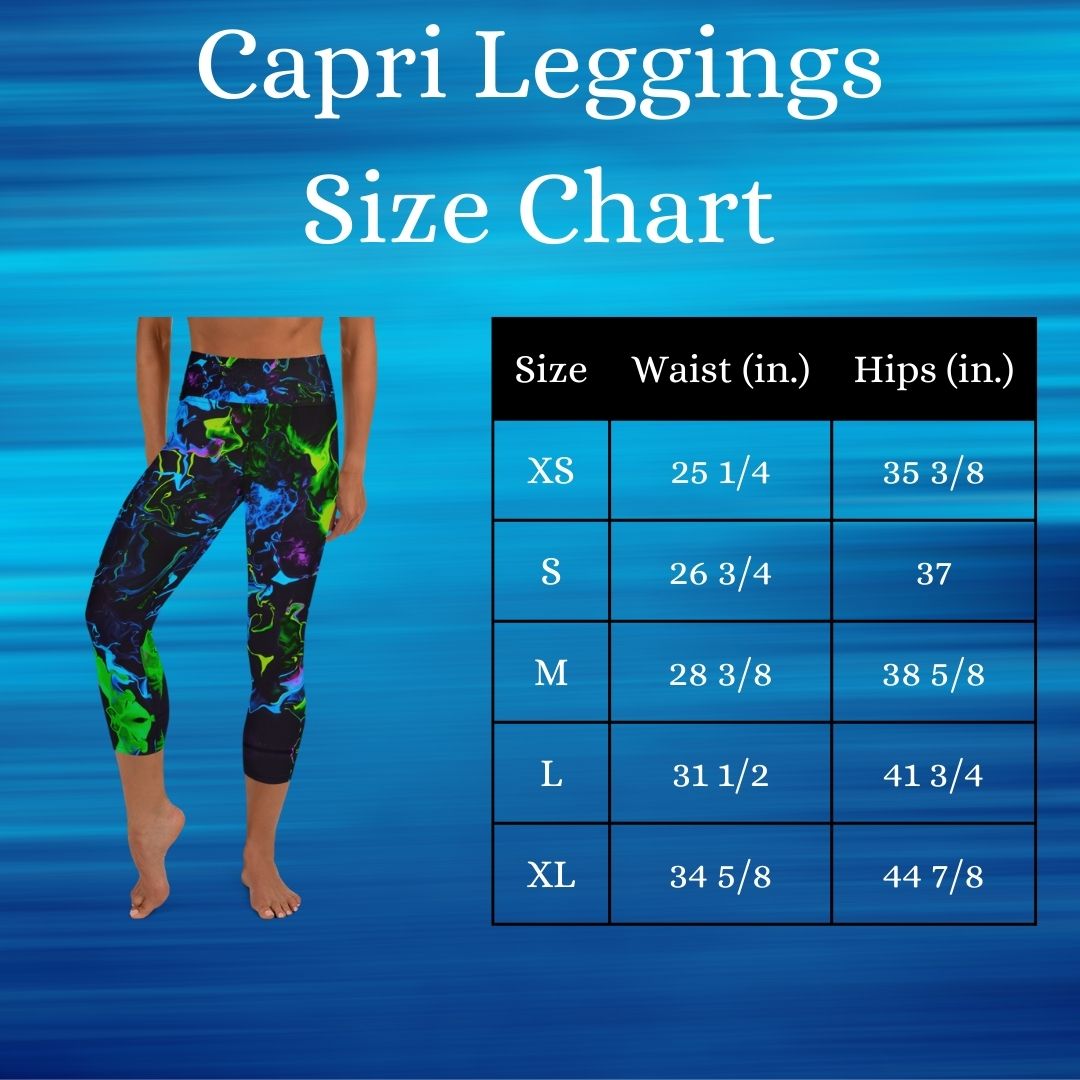 women's capri leggings size chart