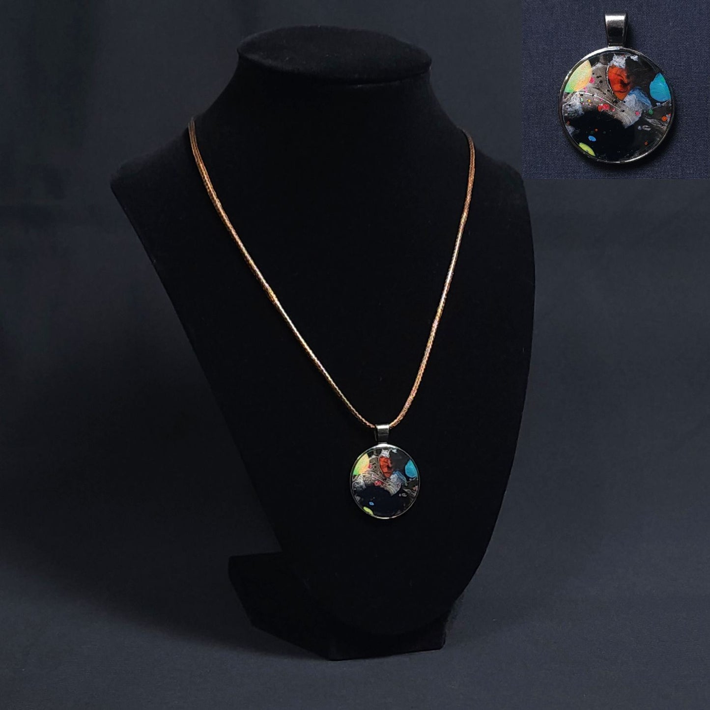 Metallic Gray Pendant Necklaces