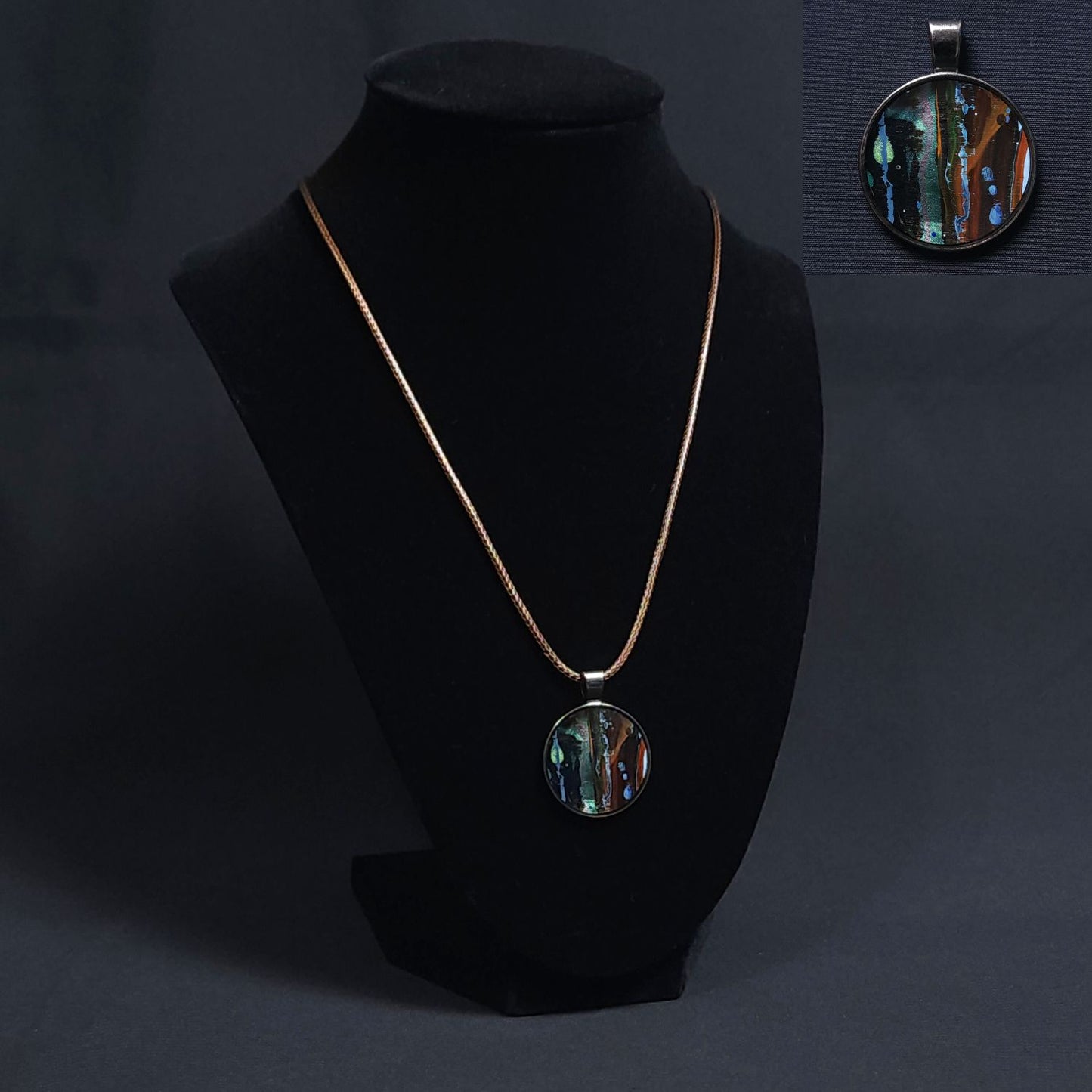 Metallic Gray Pendant Necklaces