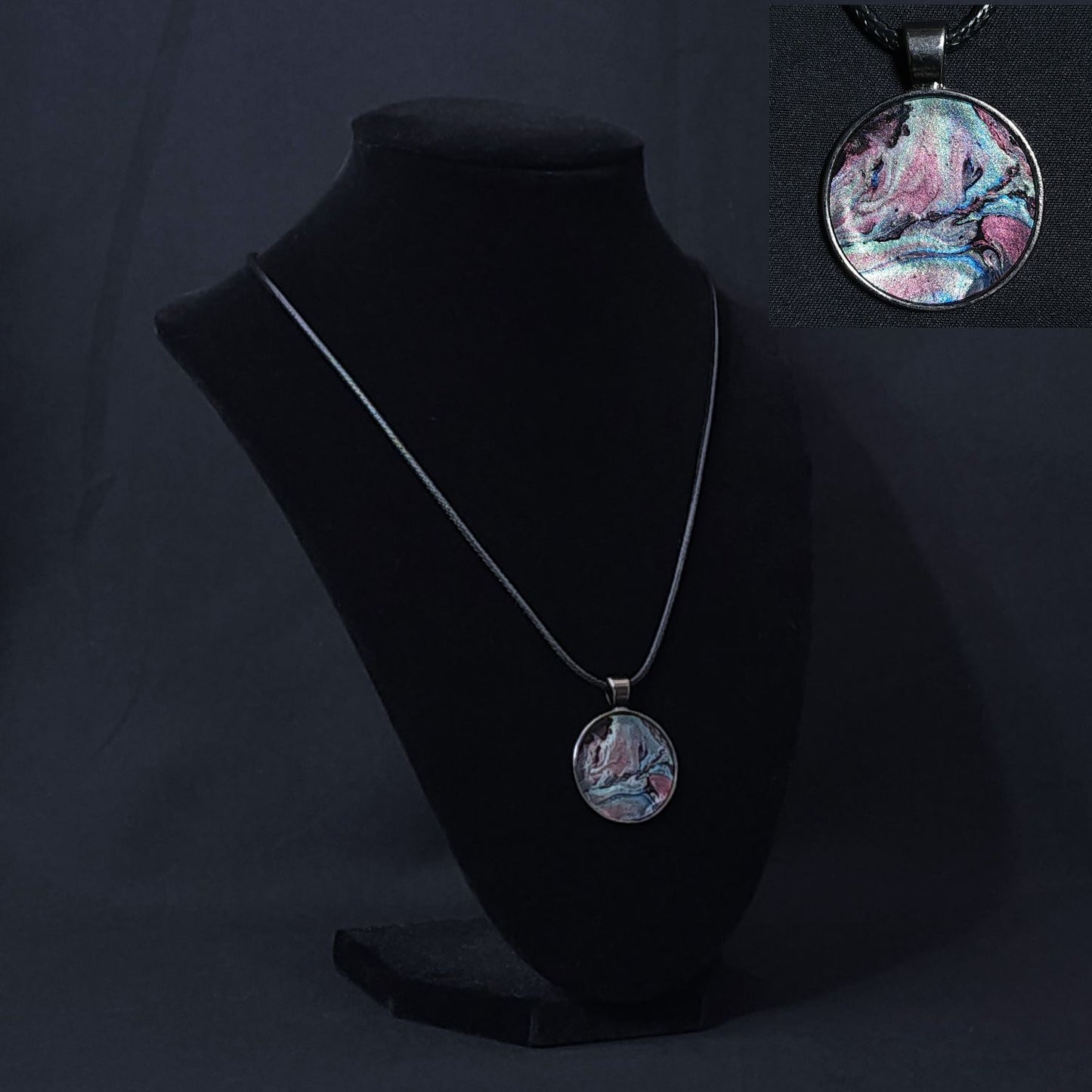 Metallic Gray Pendant Necklaces