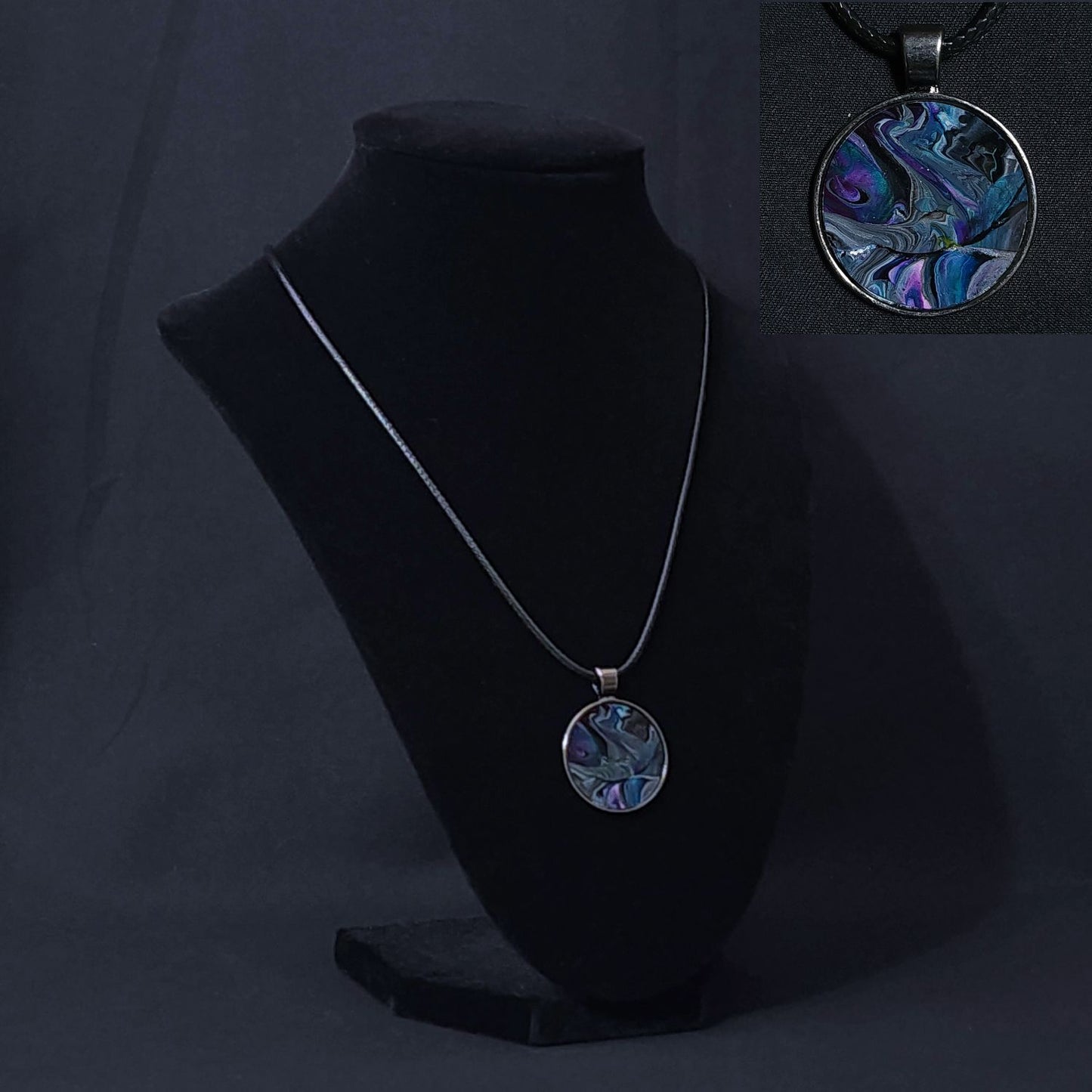 Metallic Gray Pendant Necklaces