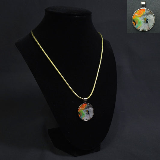 Metallic Gray Pendant Necklaces