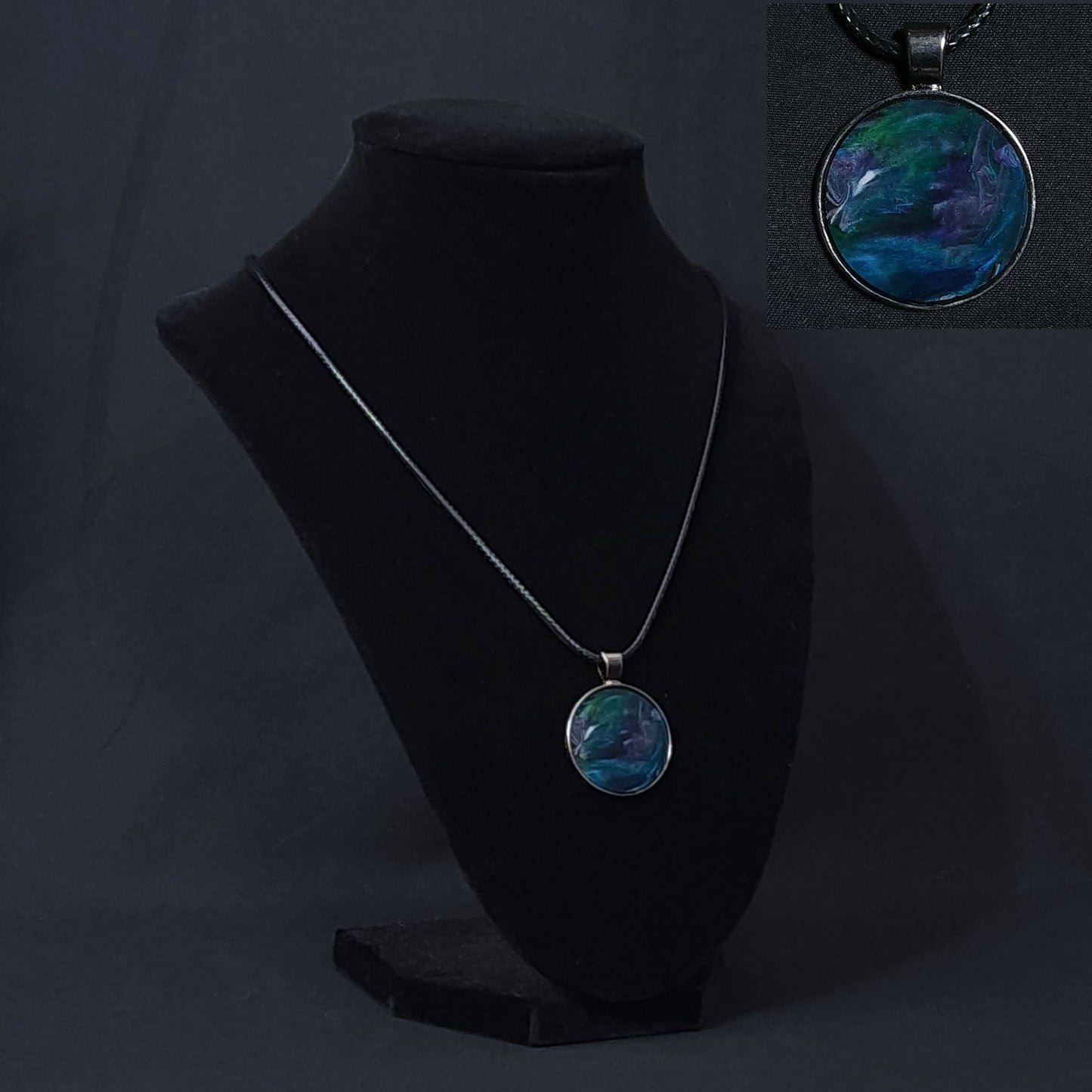 Metallic Gray Pendant Necklaces