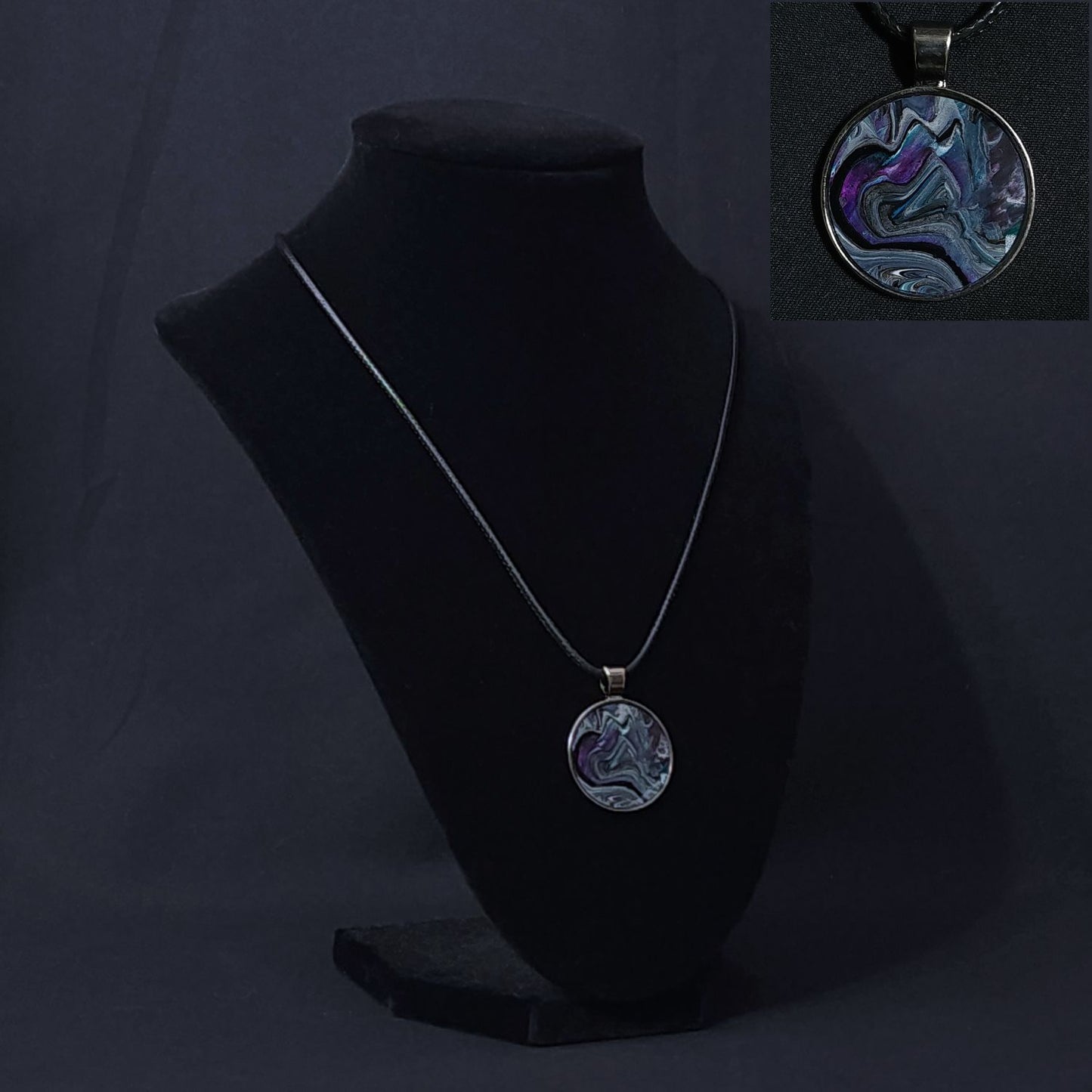 Metallic Gray Pendant Necklaces