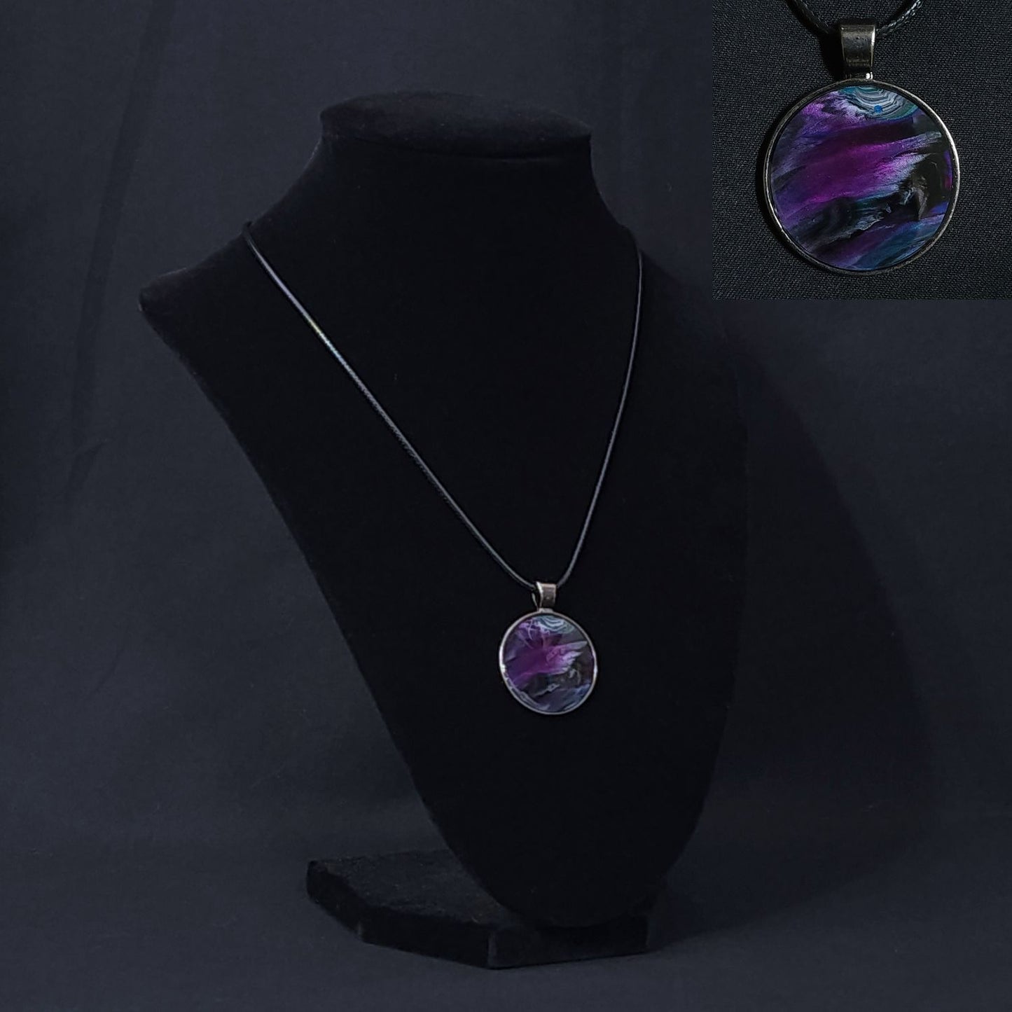 Metallic Gray Pendant Necklaces