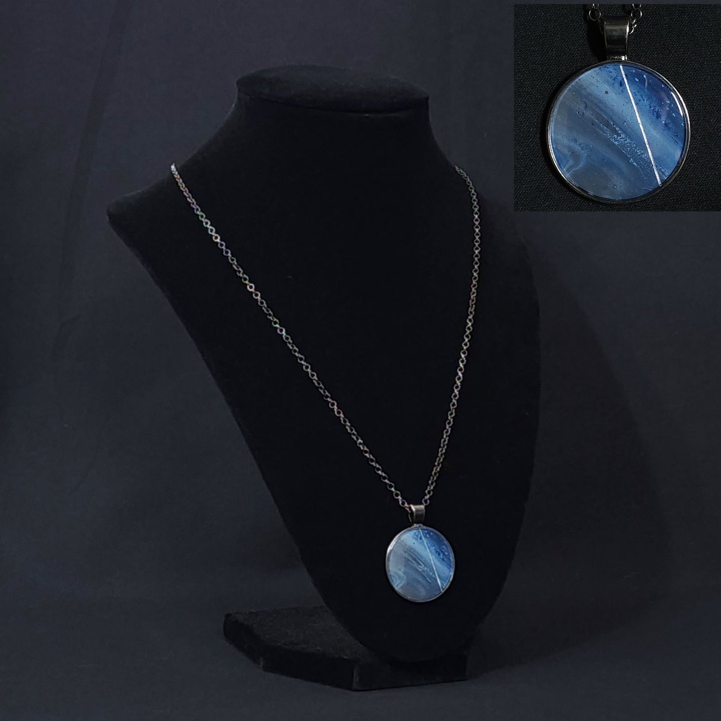 Metallic Gray Pendant Necklaces