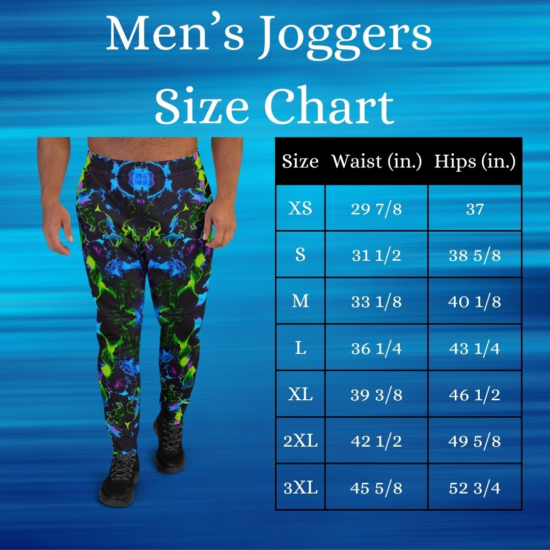 men's joggers size chart