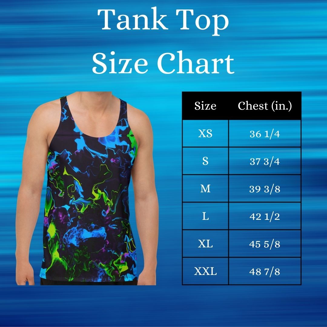 unisex tank top size chart