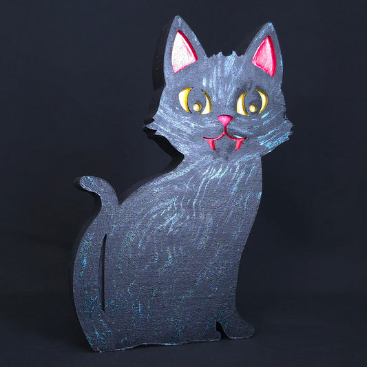 Twilight Kitty Wood Decor