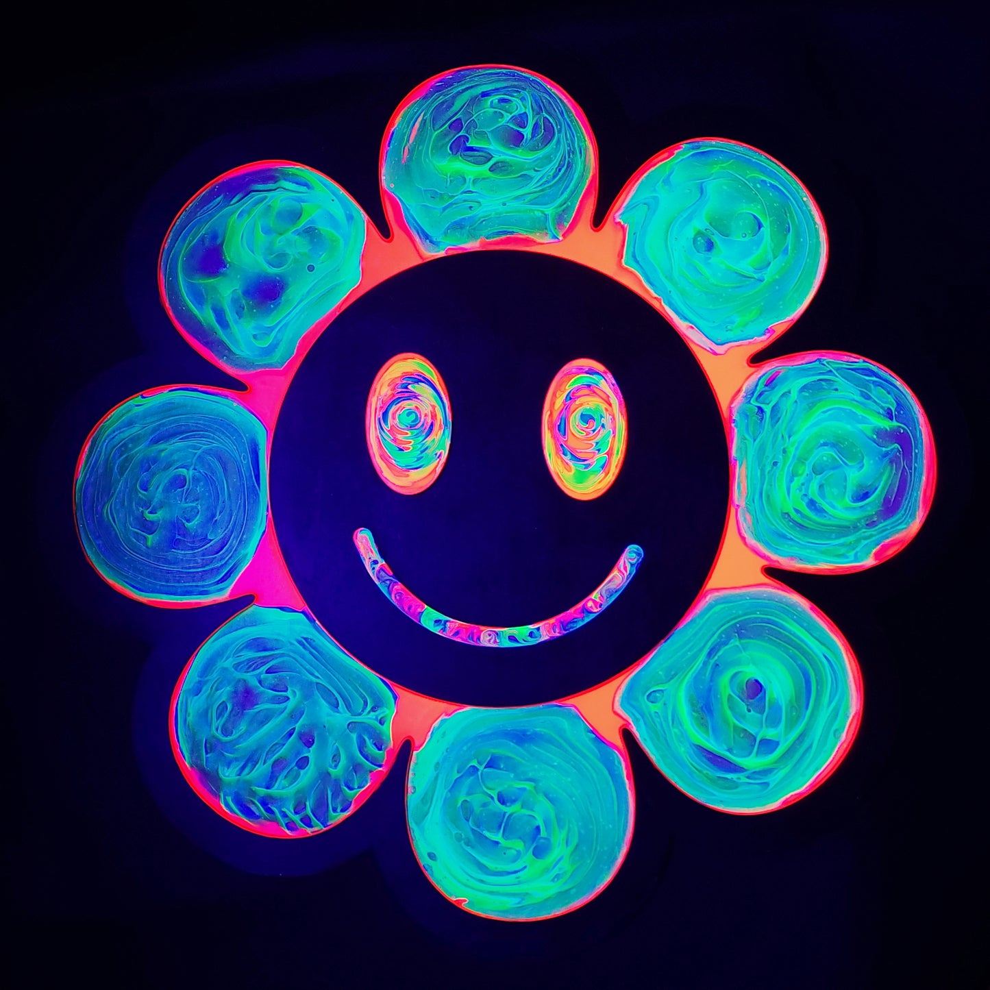 16 in. "Just Keep Smiling" Wooden Flower Sign