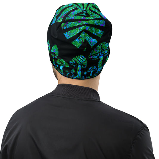 Sunshine & Shrooms (Green) Beanie
