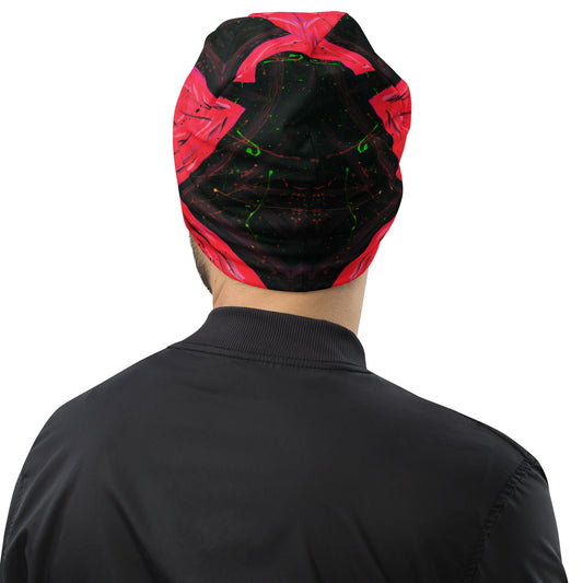 Neon Pink Flower Beanie