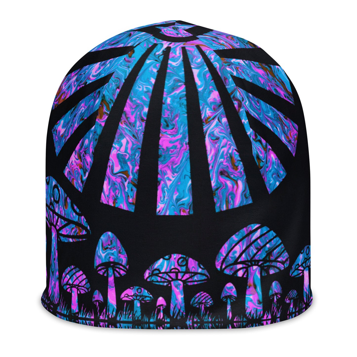 Sunshine & Shrooms (Blue) Beanie