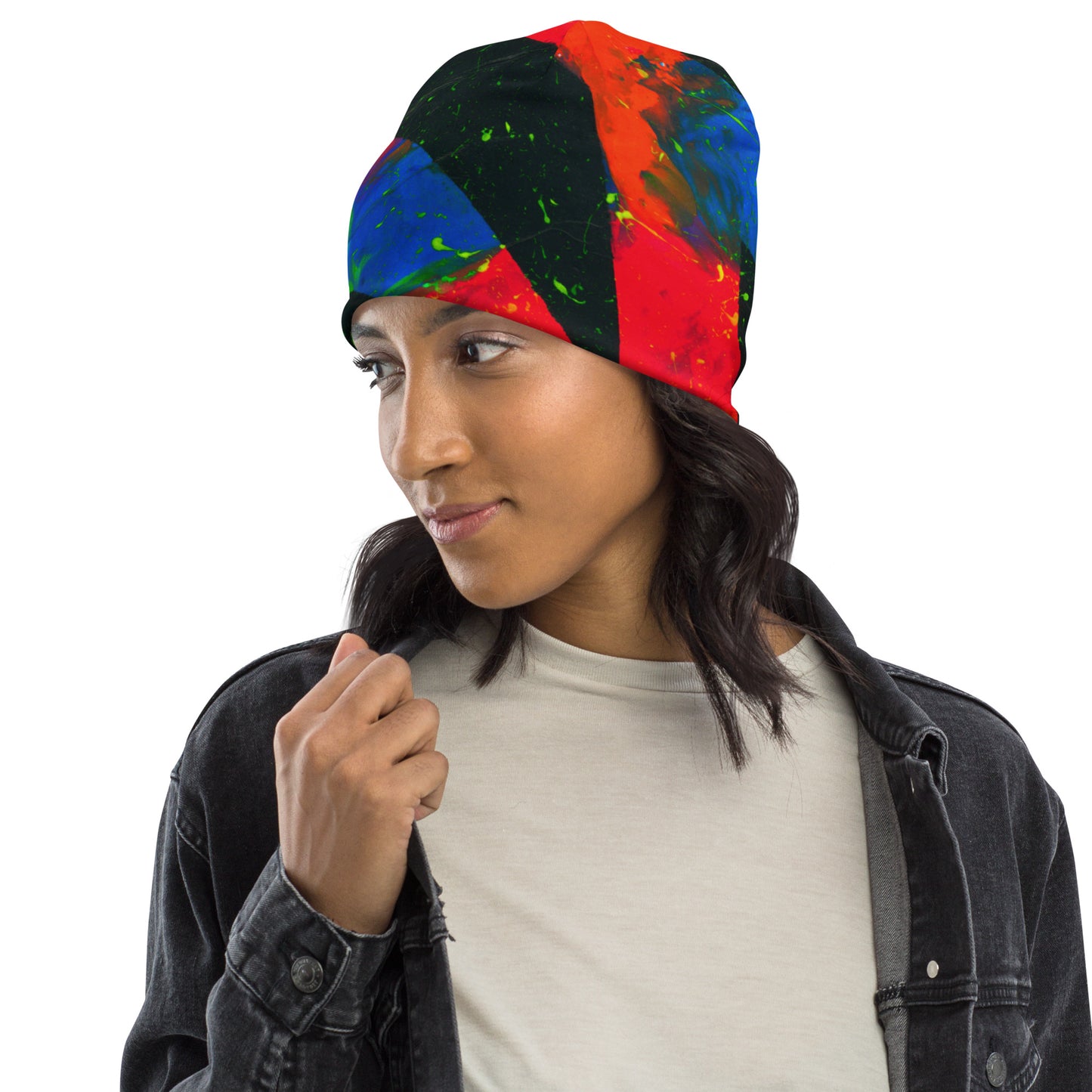 Neon Fracture Beanie