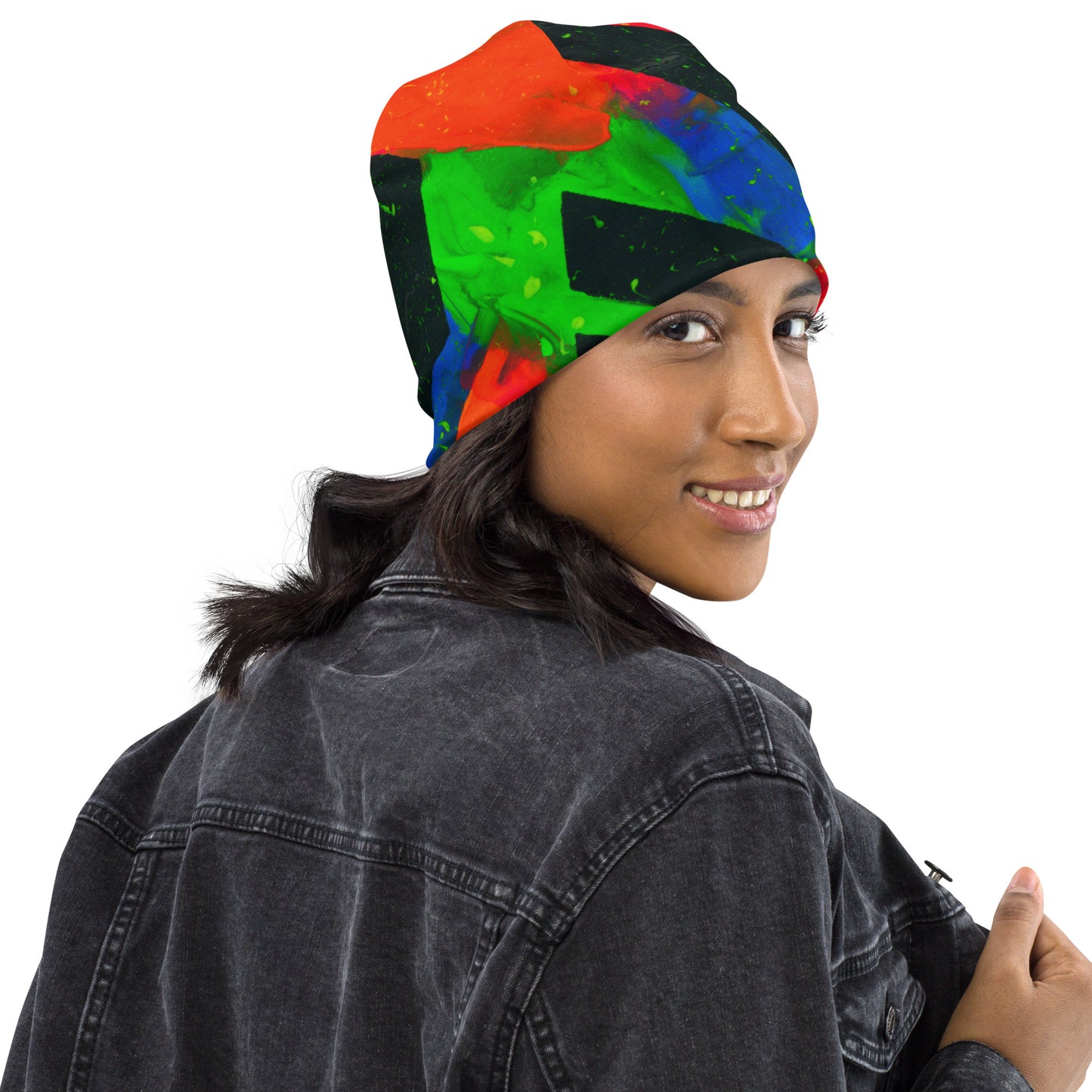Neon Fracture Beanie