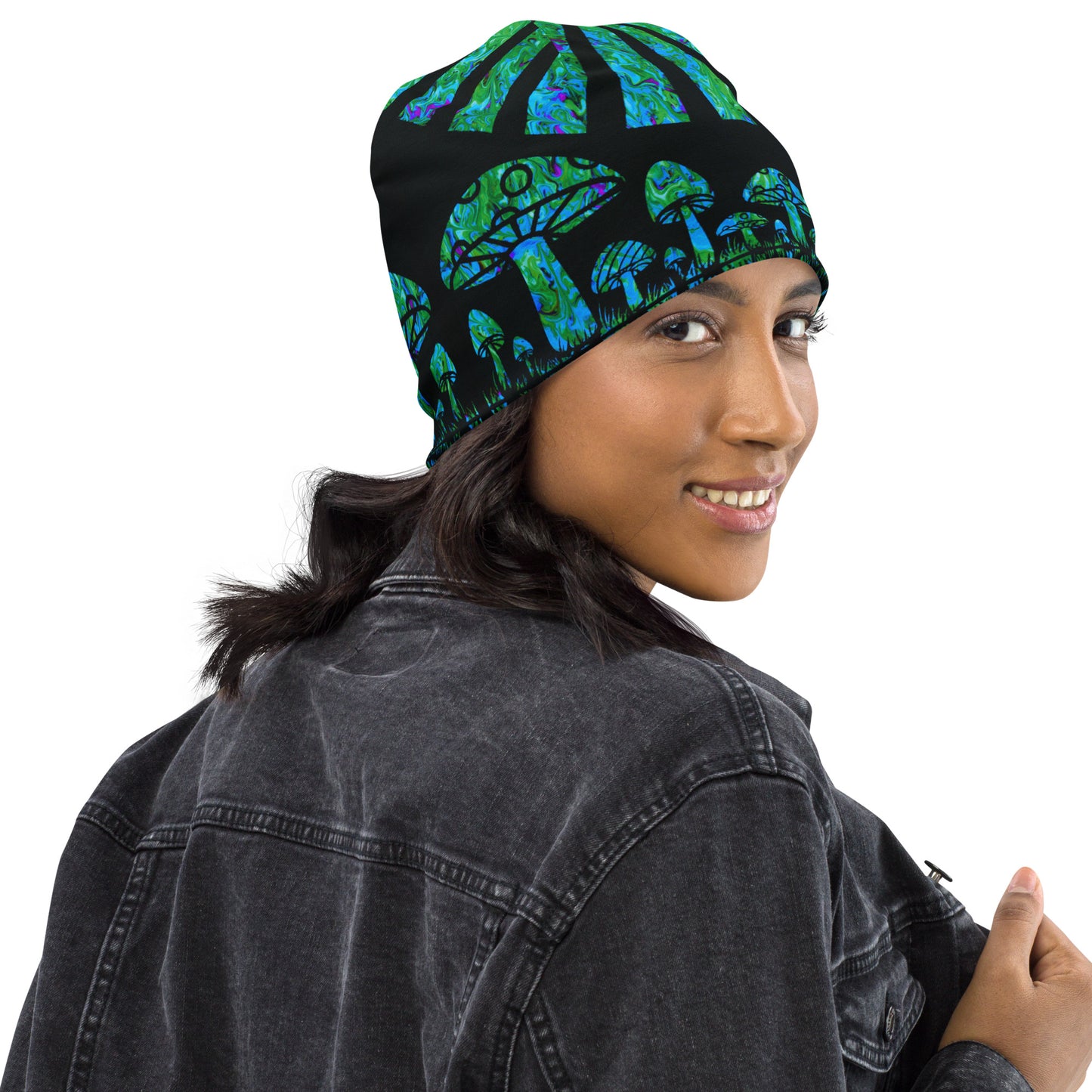 Sunshine & Shrooms (Green) Beanie