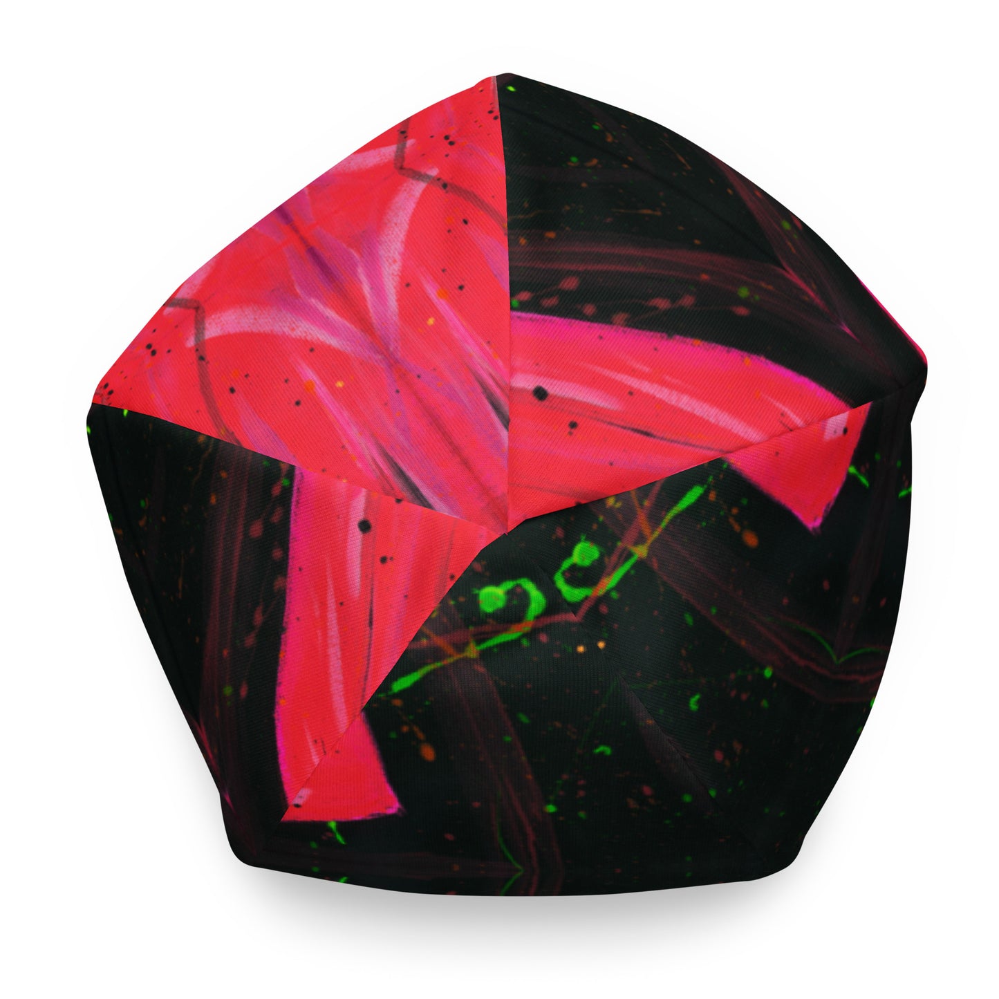 Neon Pink Flower Beanie