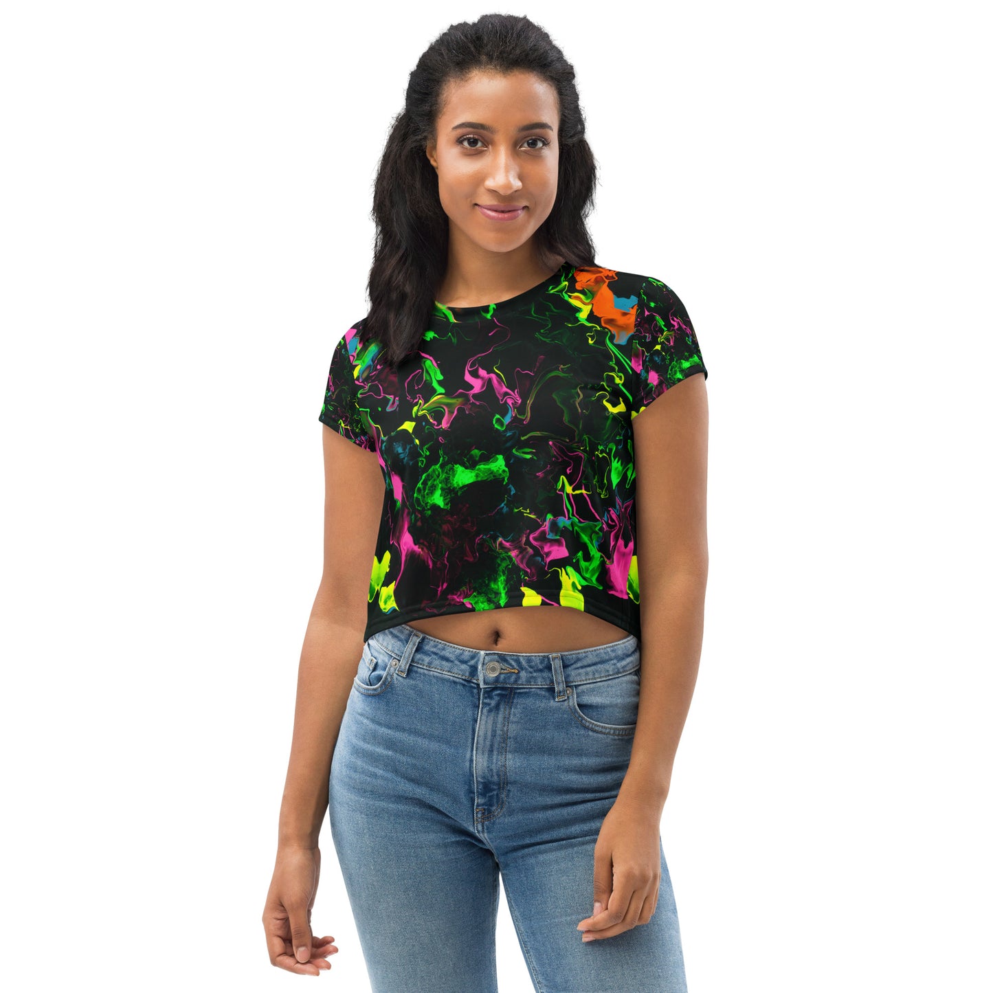 Neon Vapors Crop Tee
