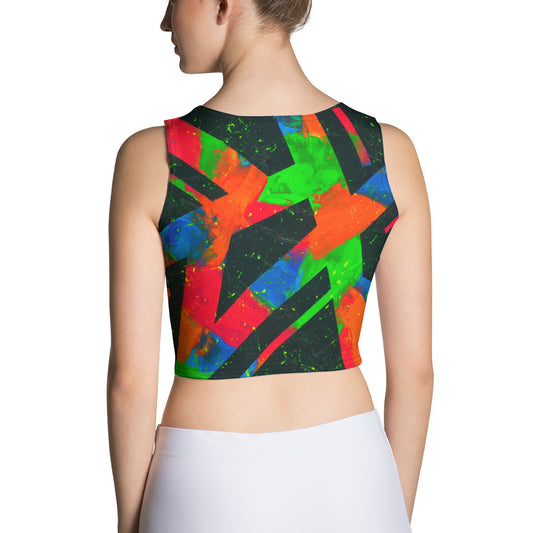 Neon Fracture Crop Top