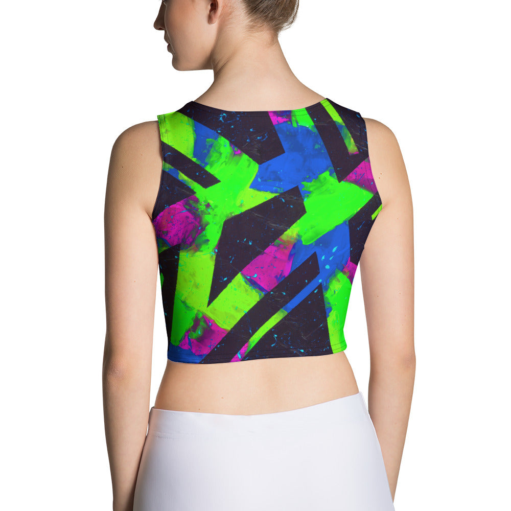 Neon Fracture 2 Crop Top