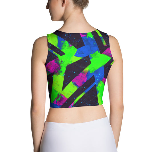 Neon Fracture 2 Crop Top