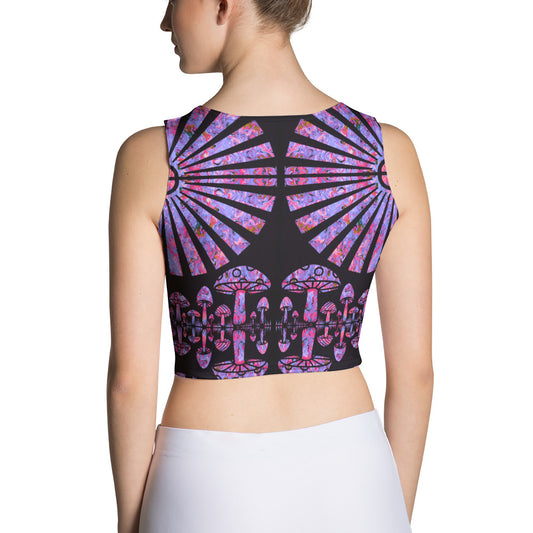 Sunshine & Shrooms (Purple) Crop Top