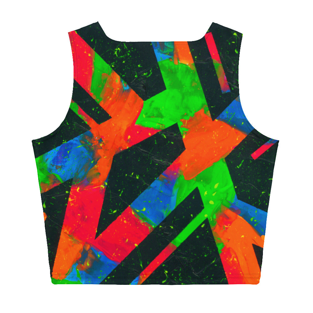 Neon Fracture Crop Top