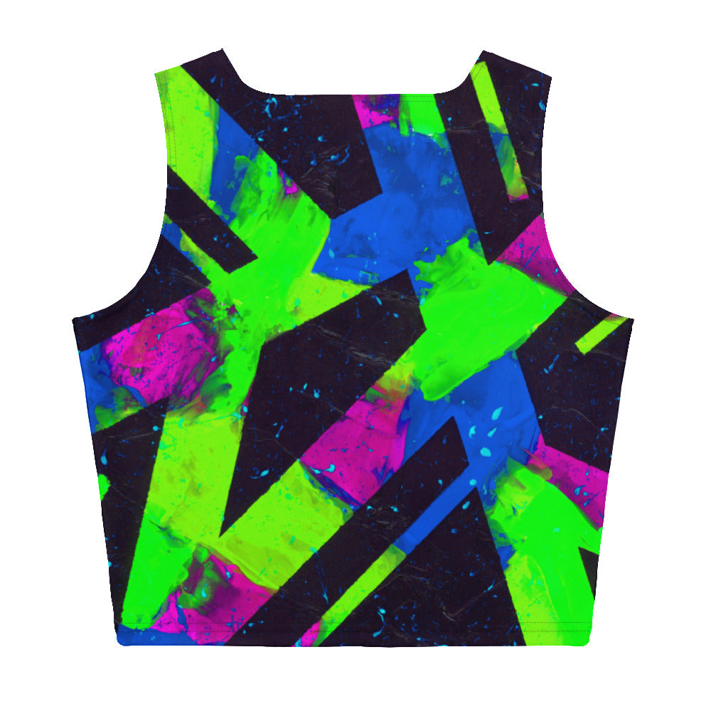 Neon Fracture 2 Crop Top