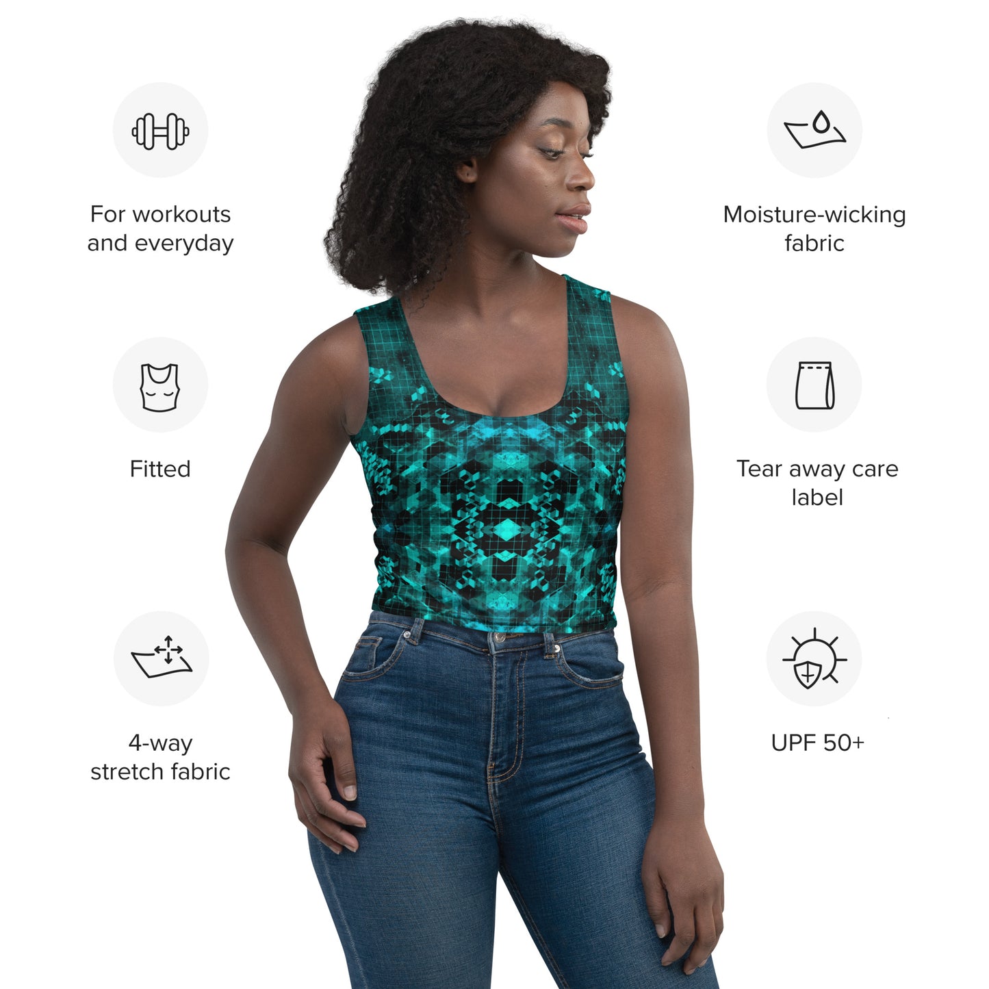 Geomatrix Crop Top