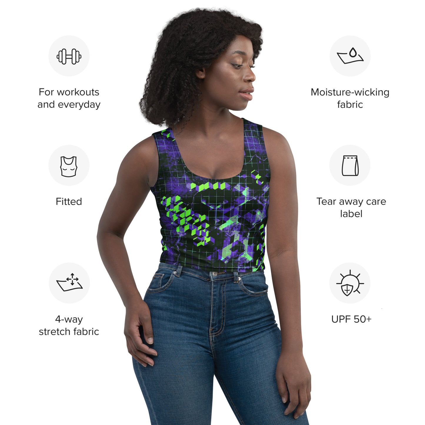 Geomatrix 2 Crop Top