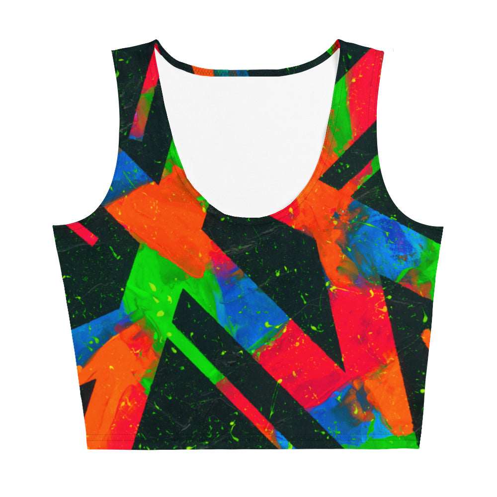 Neon Fracture Crop Top